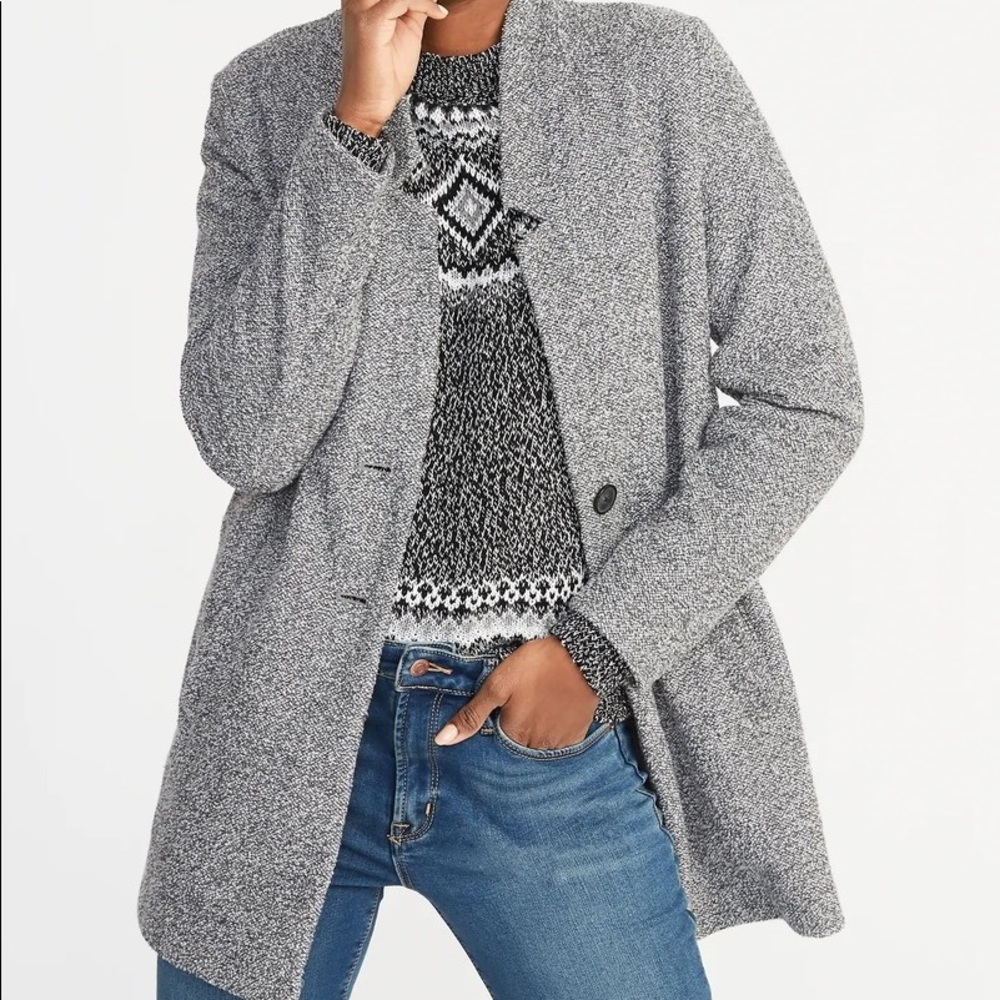 Old Navy Grey Textured Coat